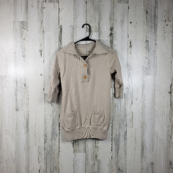 3/$15 LL bean light tan 3/4 sleeve sweater, cashmere silk blend women's size XS - Picture 1 of 8
